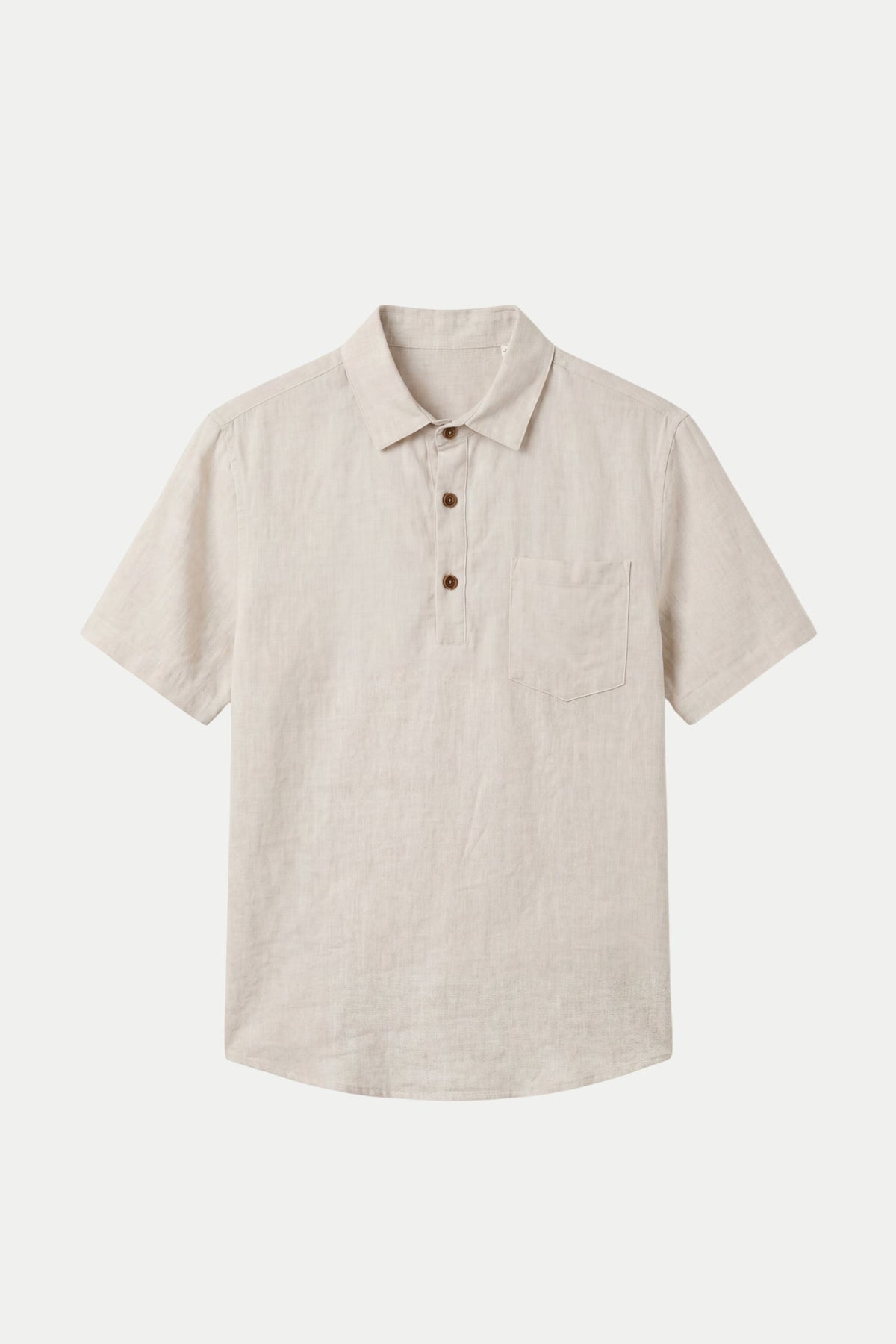 Beige Ponza Shirt | Linen Popover Shirt