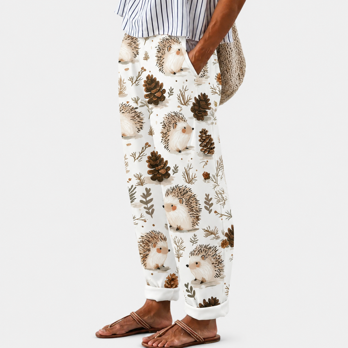 Pantalón estampado inspirado en el bosque