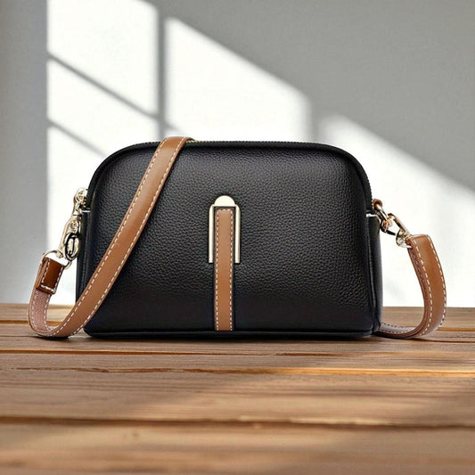 Bolsa de hombro con textura litchi