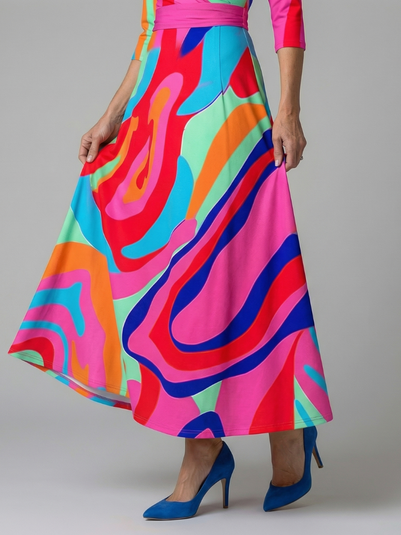 Vestido midi cruzado con estampado floral