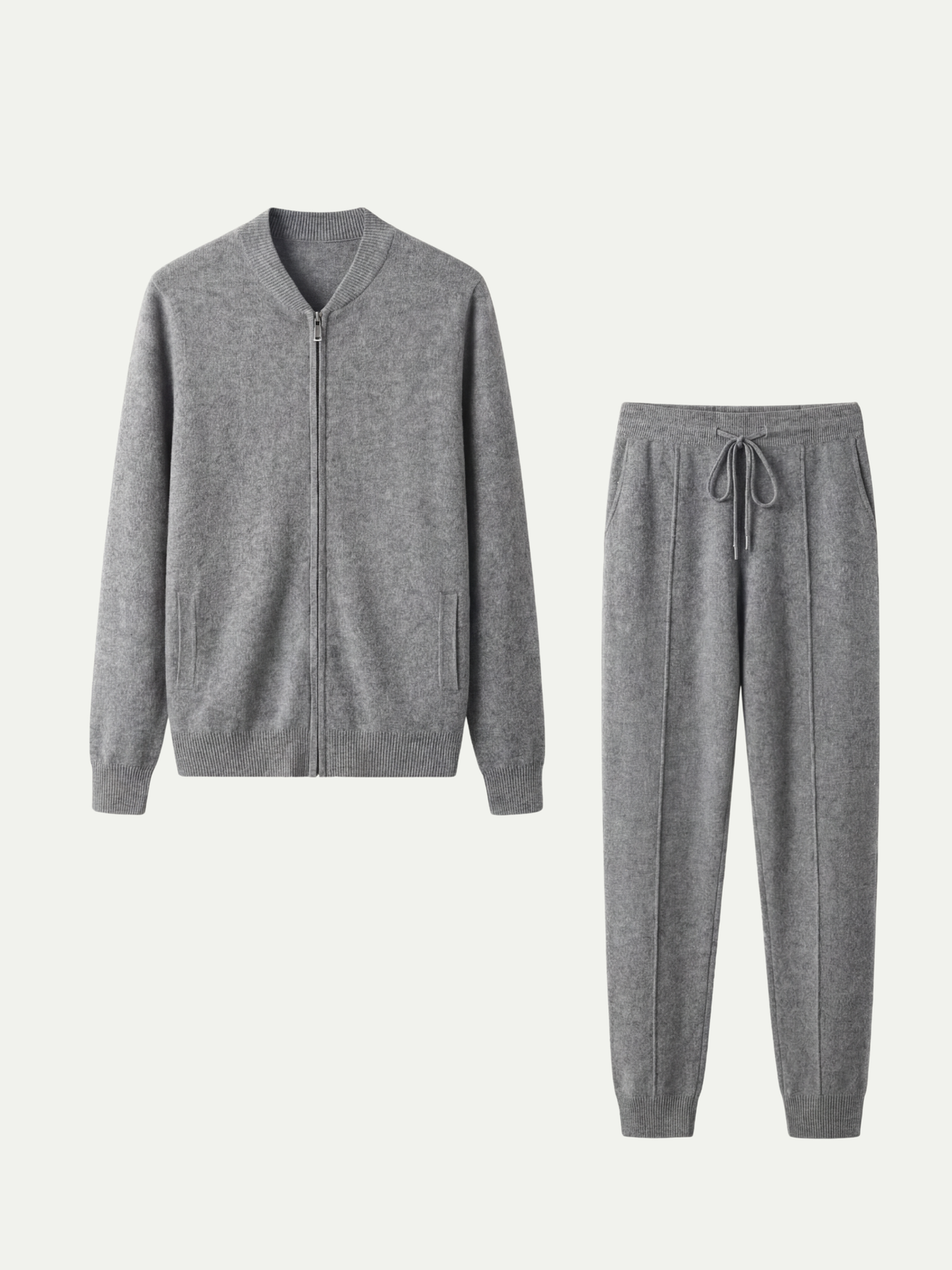 Norio Signature Set Light Grey | Two-Piece Knit Set