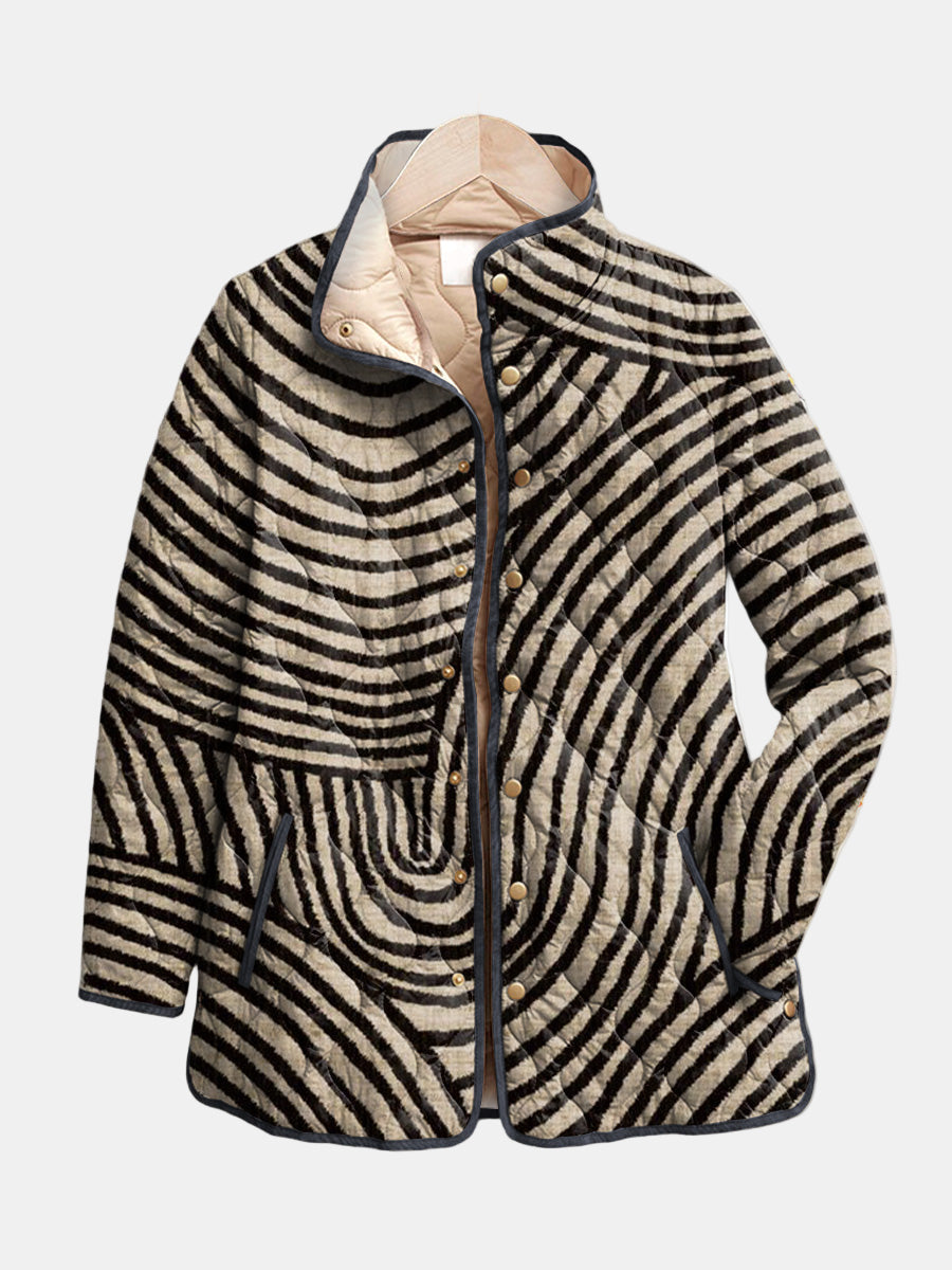 Chaqueta forrada con estampado geométrico