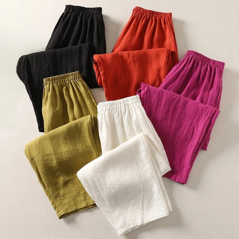 Pantalón de algodón y lino
