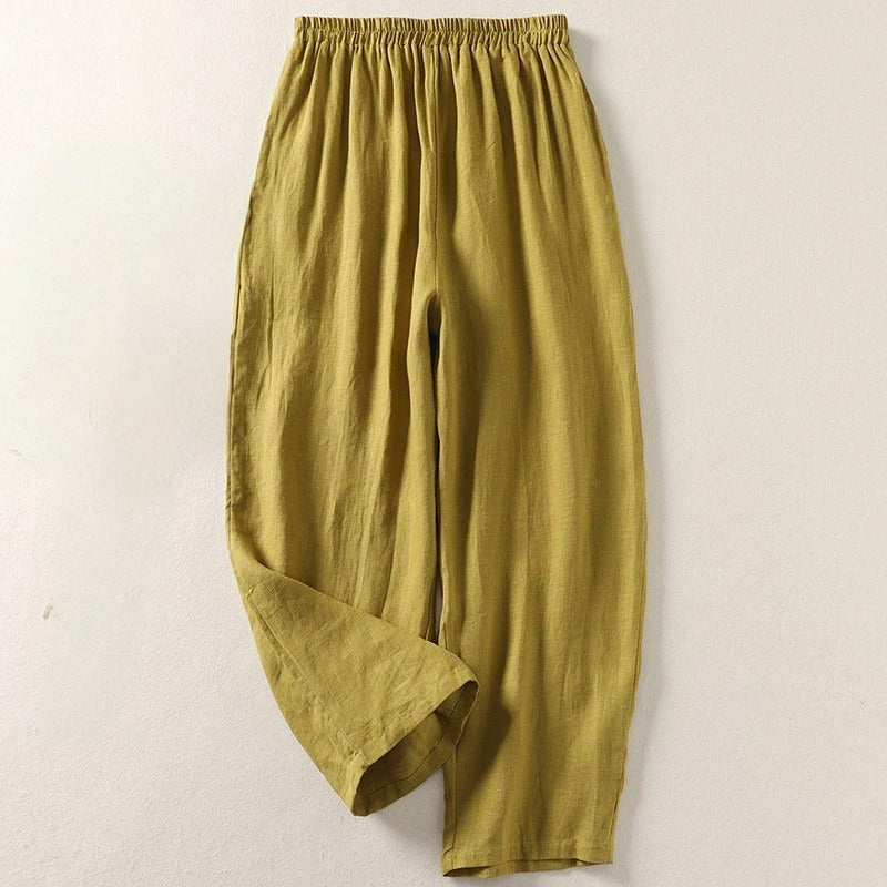 Pantalón de algodón y lino