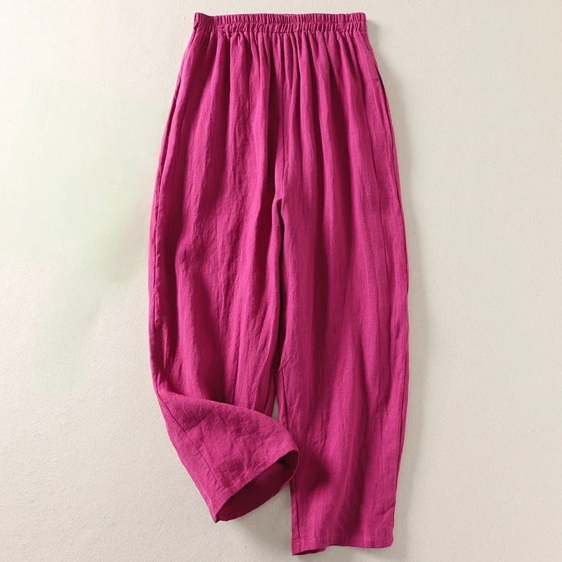 Pantalón de algodón y lino