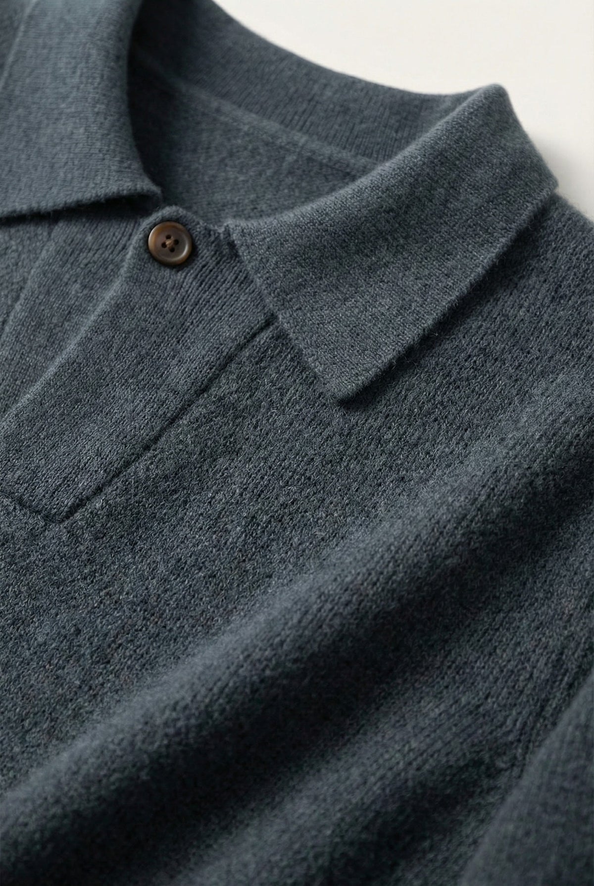 Ario City Polo Grey | Long-Sleeve Knit Polo