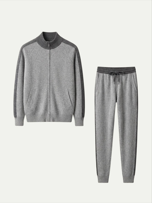 Nero Signature Set Grey | Two-Piece Knit Tracksuit