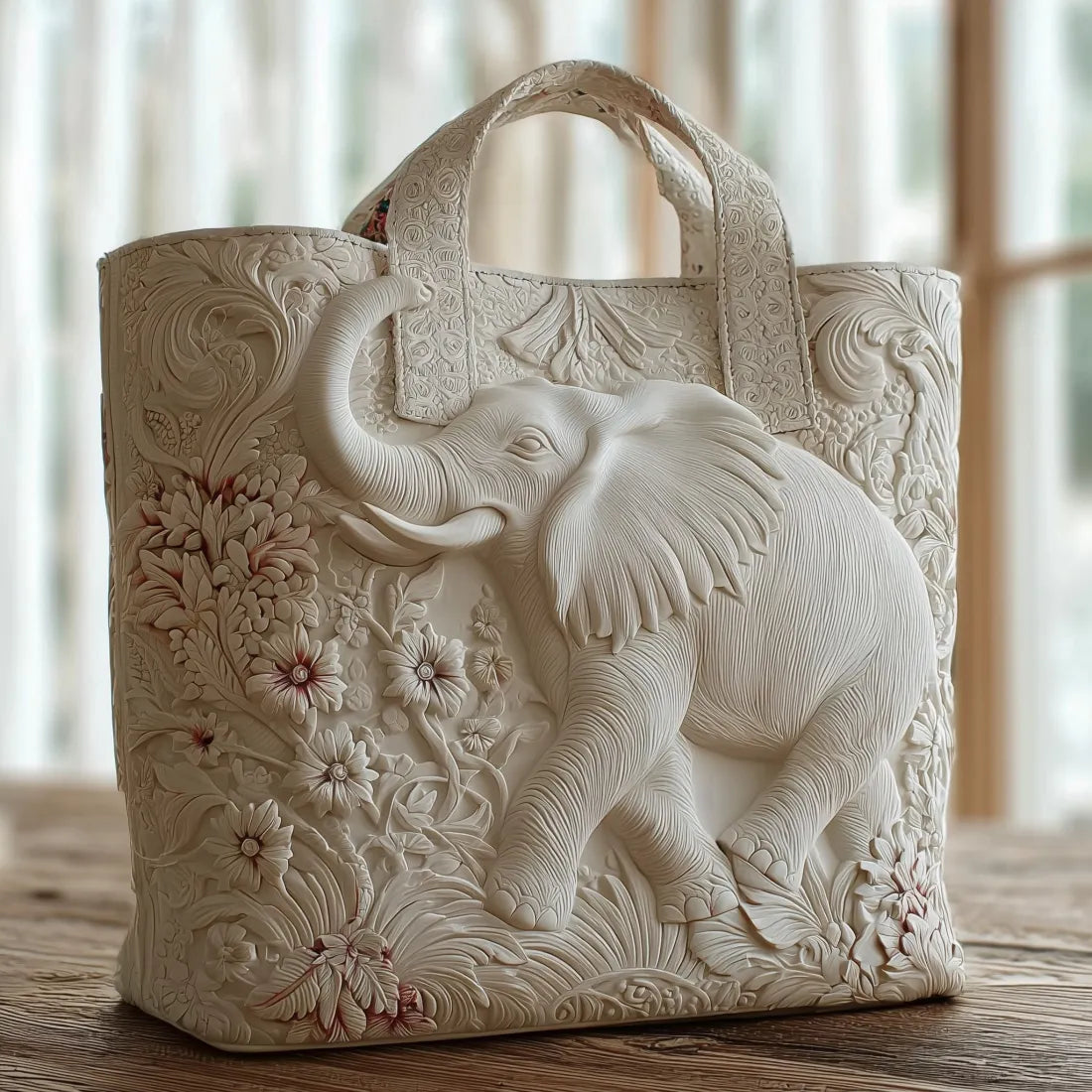 Bolso acolchado con elefante