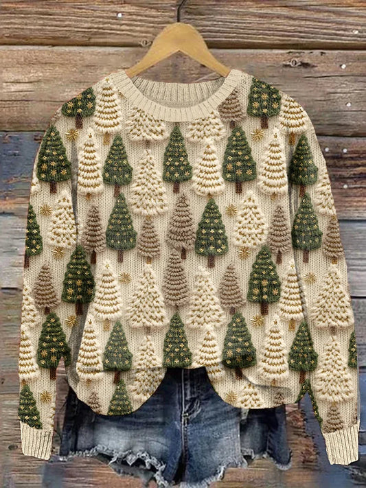 Jersey con árboles navideños
