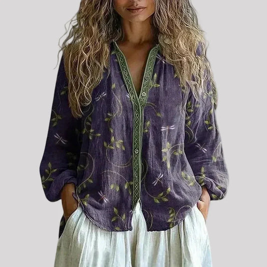 Blusa vintage con estampado