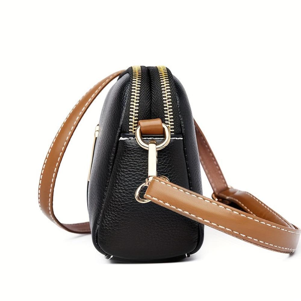 Bolsa de hombro con textura litchi