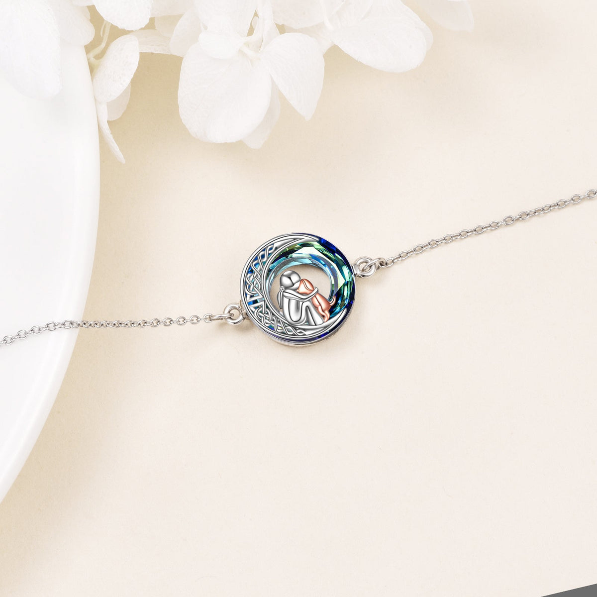 Pulsera ajustable con encanto de perro