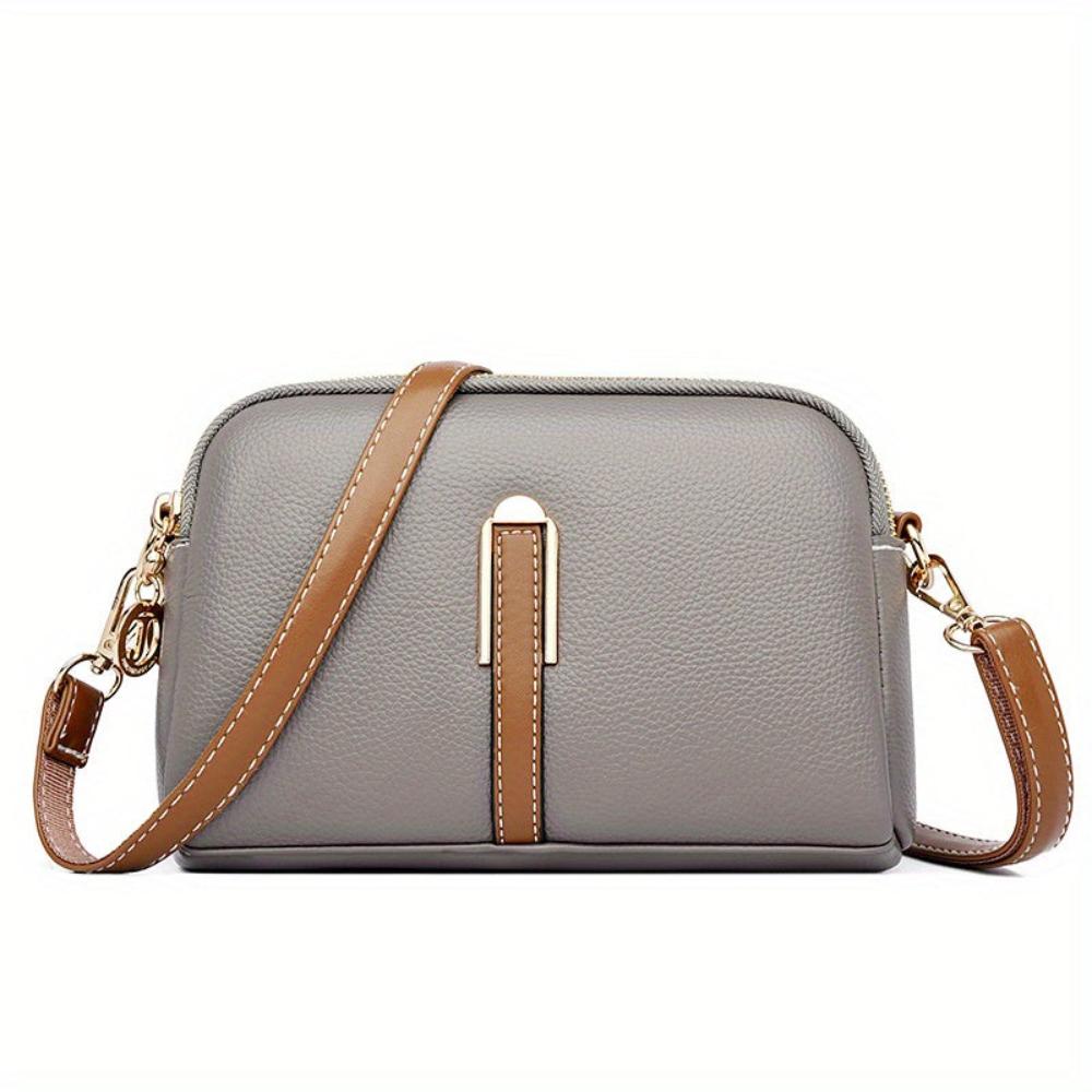 Bolsa de hombro con textura litchi