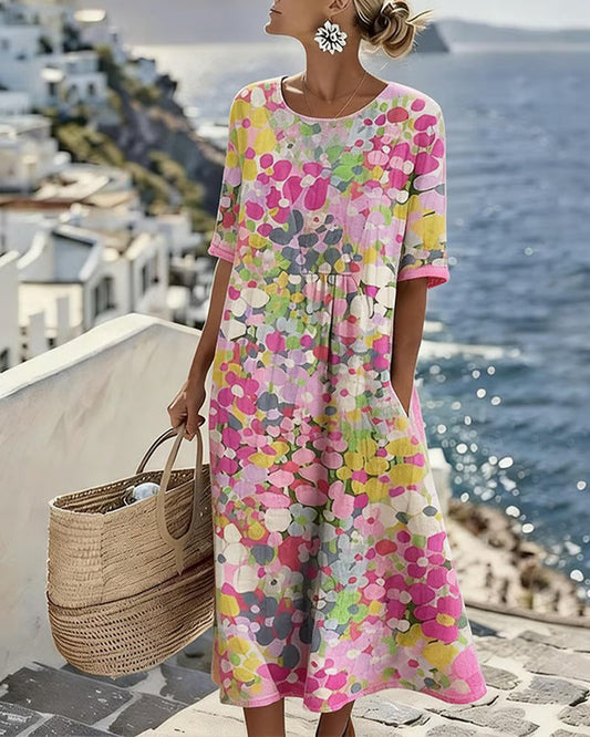 Suave vestido midi floral