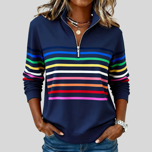 Jersey de punto con cuello y cremallera
