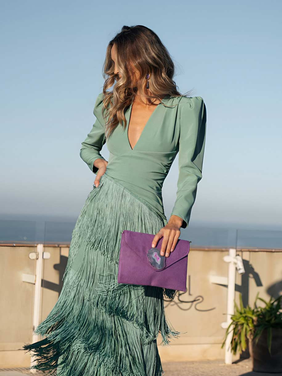 Vestido con flecos