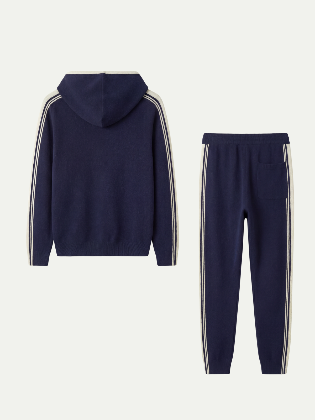 Sion Signature Set Navy | Two-Piece Knit Tracksuit