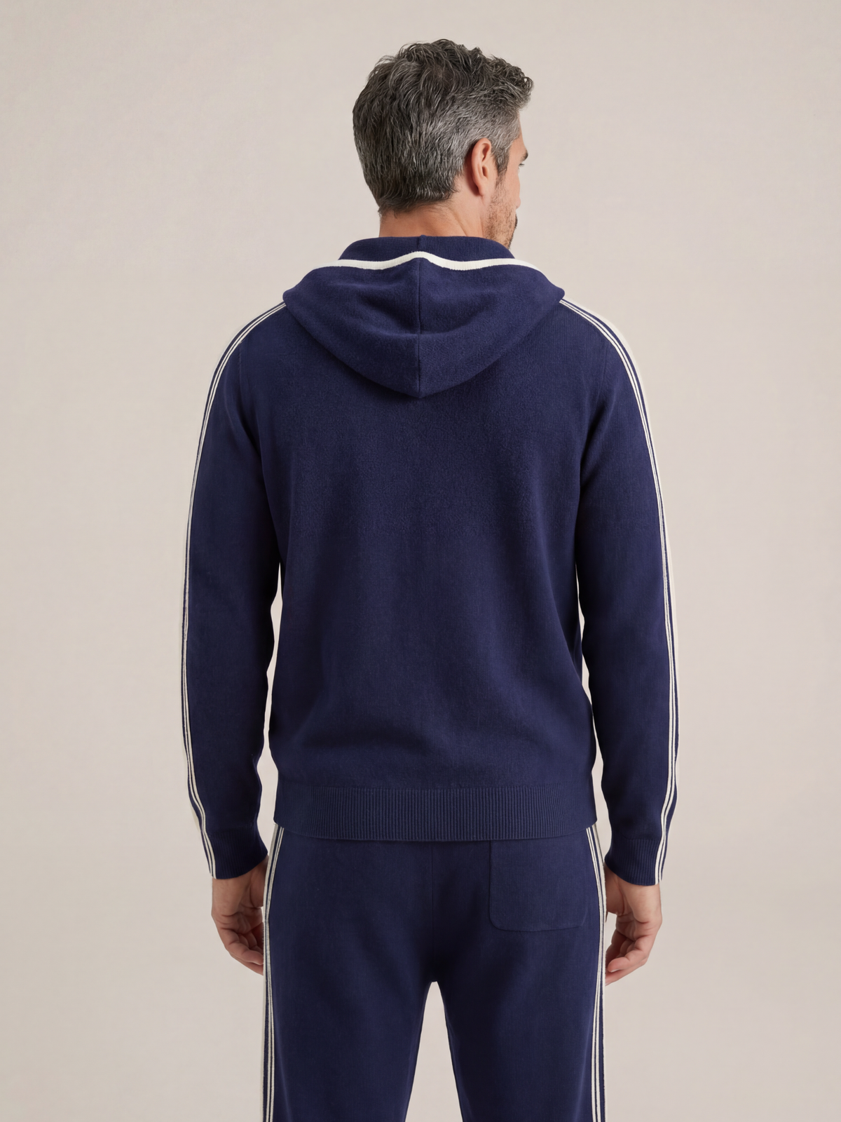 Sion Signature Set Navy | Two-Piece Knit Tracksuit