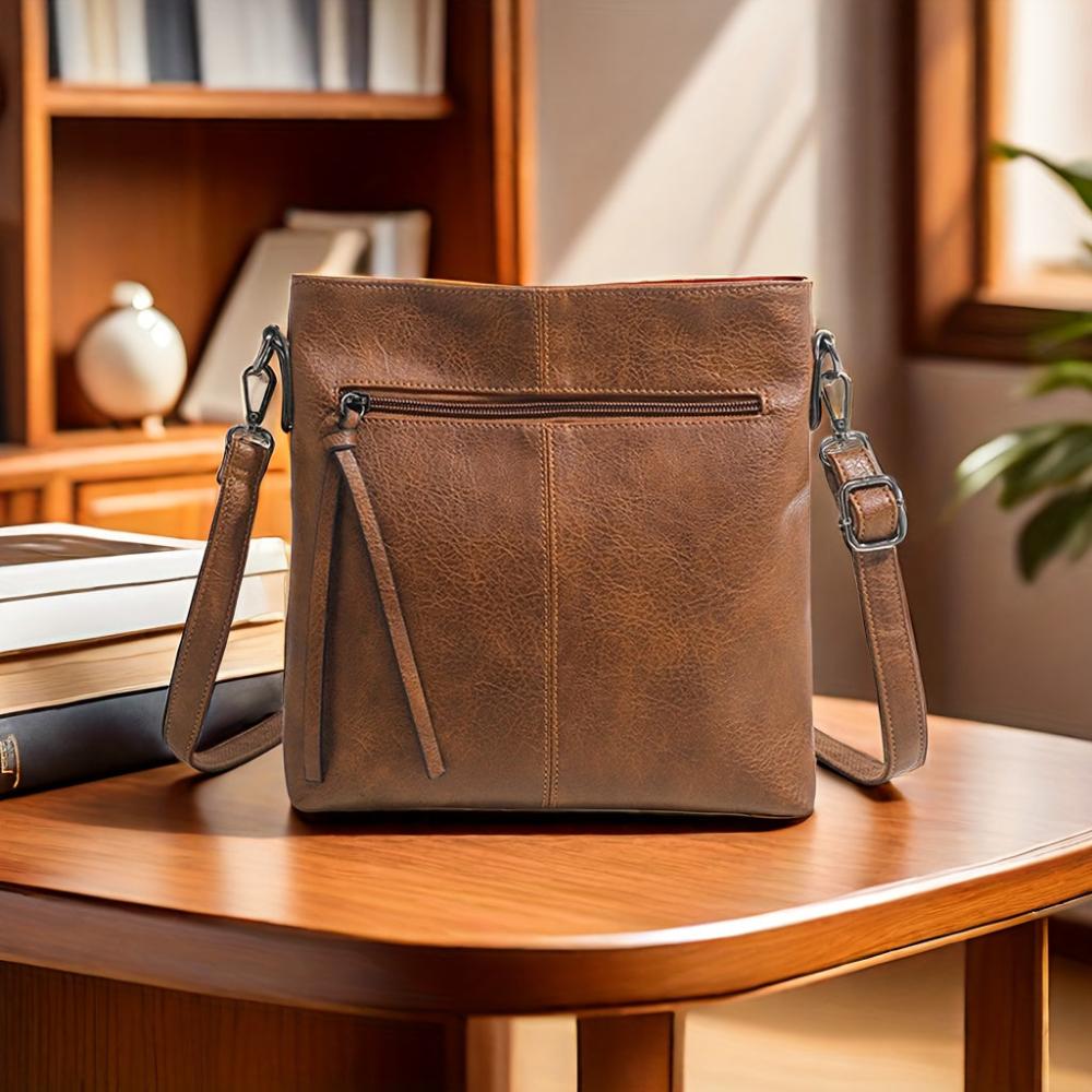 Bolsa de hombro retro cuadrada