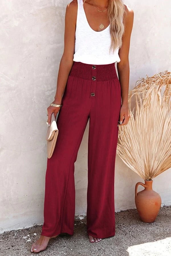 Pantalón holgado de cintura alta