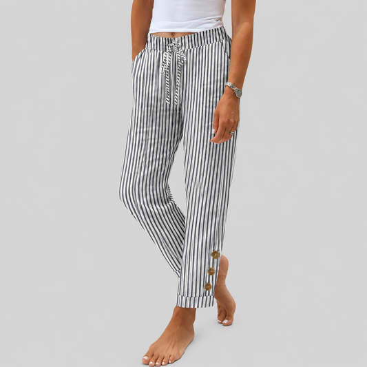 Pantalón a rayas de corte relajado