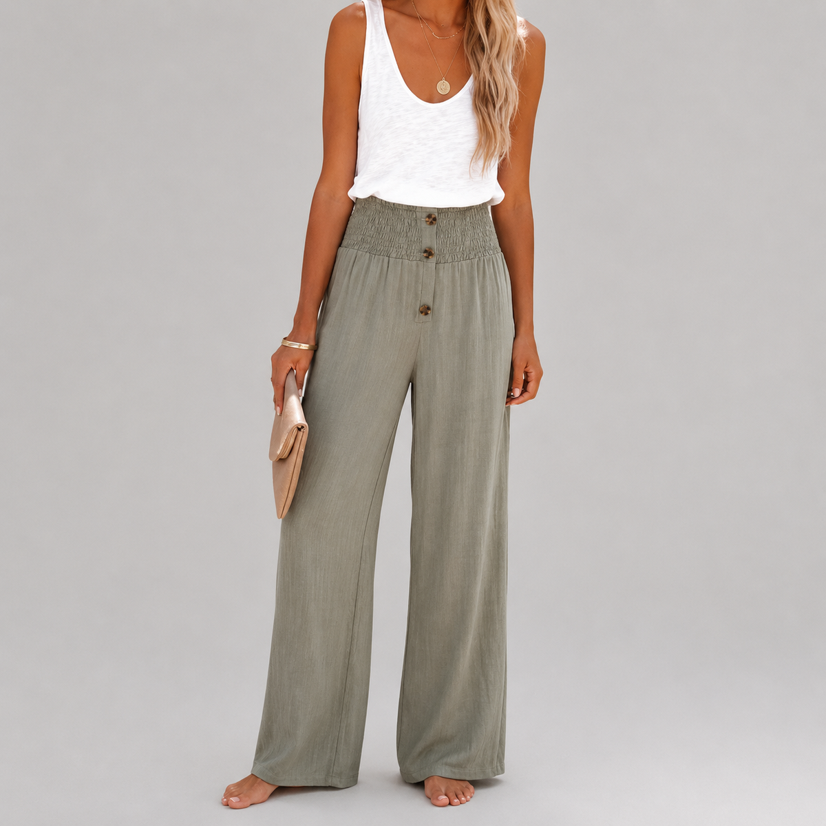 Pantalón holgado de cintura alta