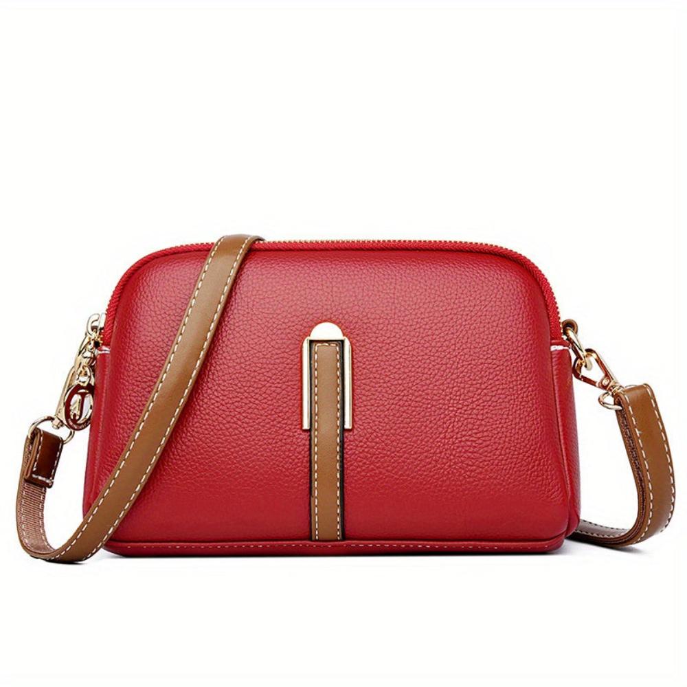 Bolsa de hombro con textura litchi