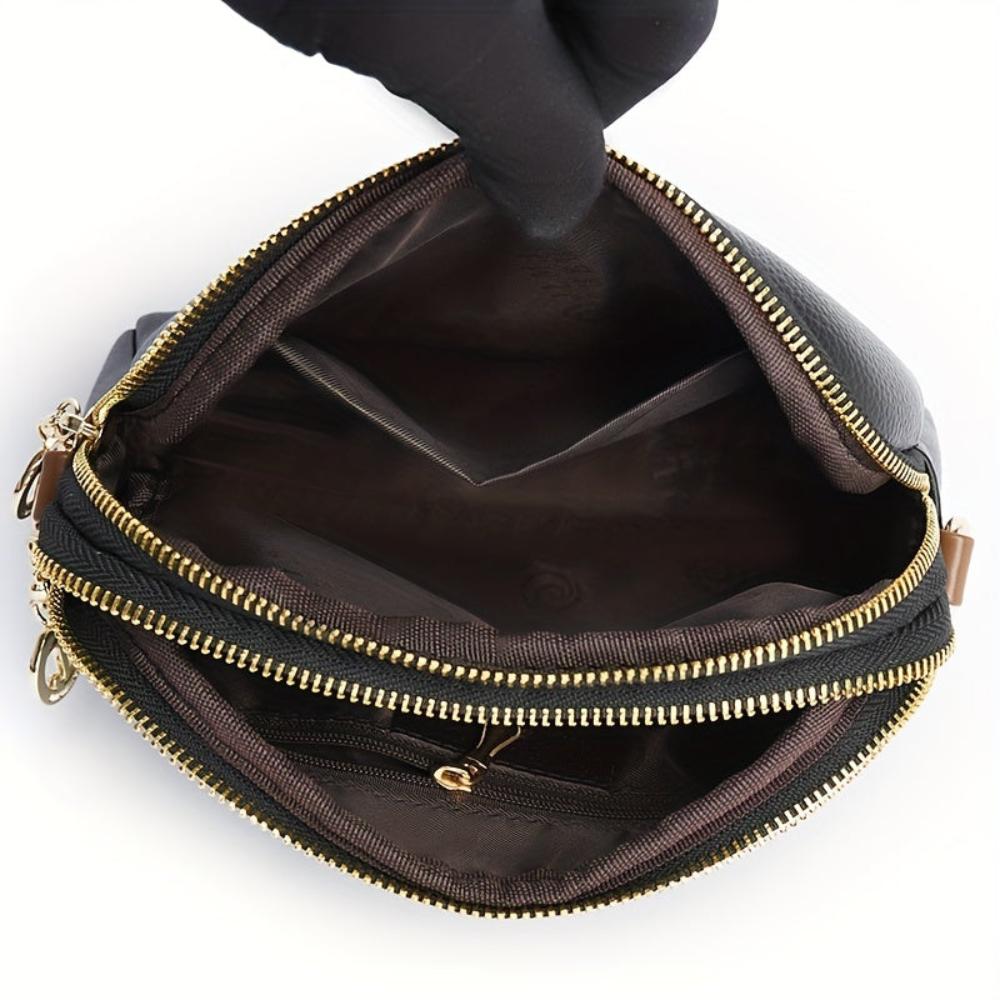Bolsa de hombro con textura litchi