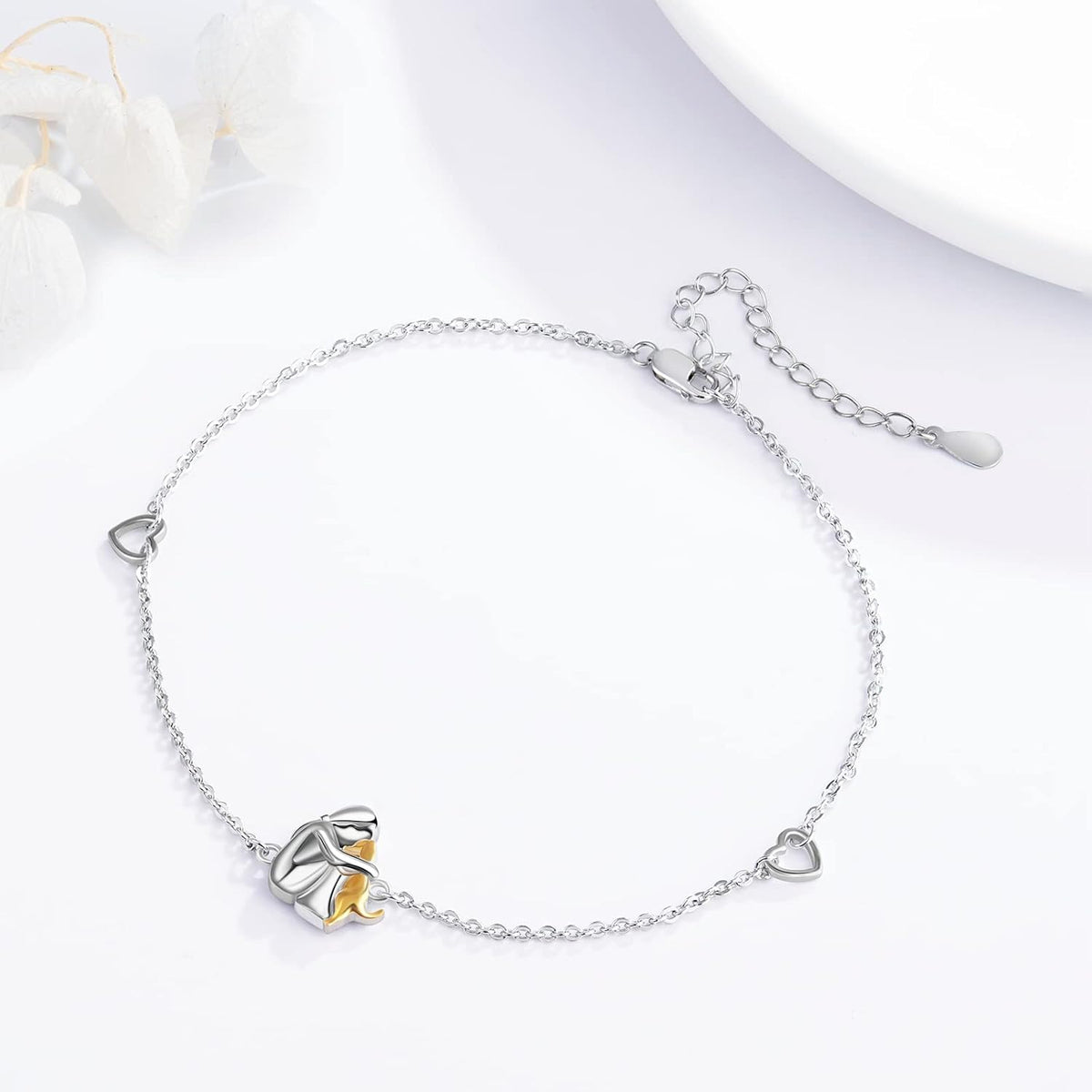 Pulsera ajustable con charm de perro