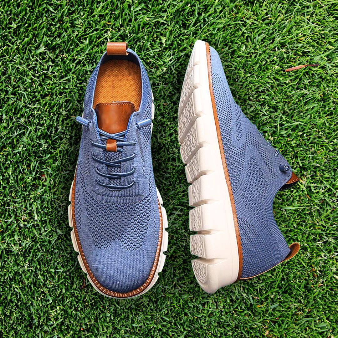 Ultracomfort Breathable Shoes Blue & White | Lightweight Walking Shoes