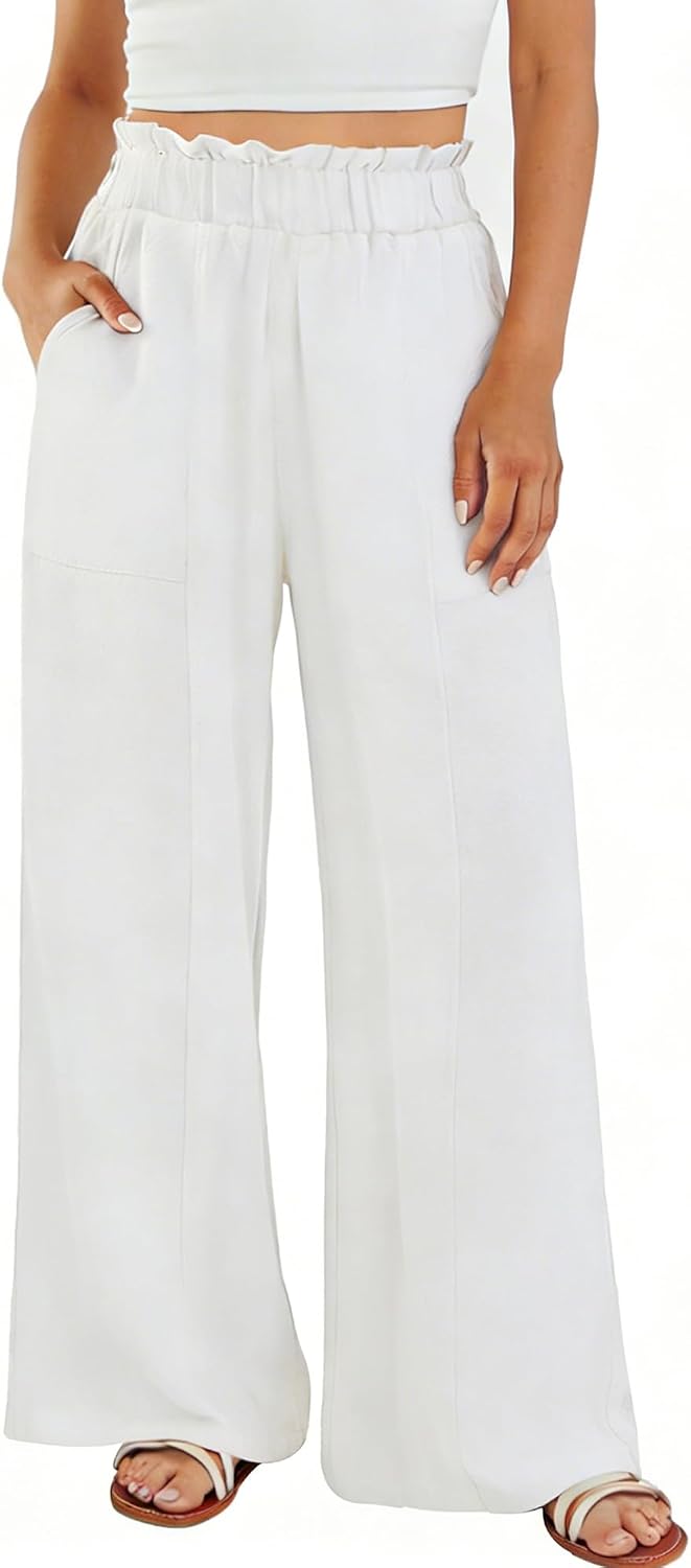 Pantalón palazzo de lino