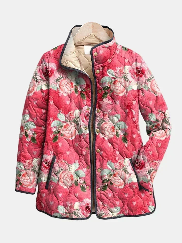 Chamarra Acolchada Rosas Empolvadas Guadalupe