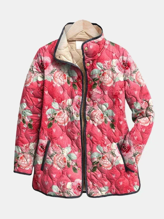 Chamarra Acolchada Rosas Empolvadas Guadalupe