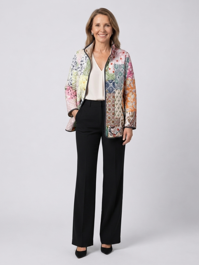 Chamarra Acolchada Patchwork Bohemio Adriana