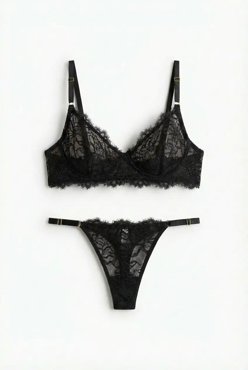 Femme Atelier | Lace Lingerie Set in Black