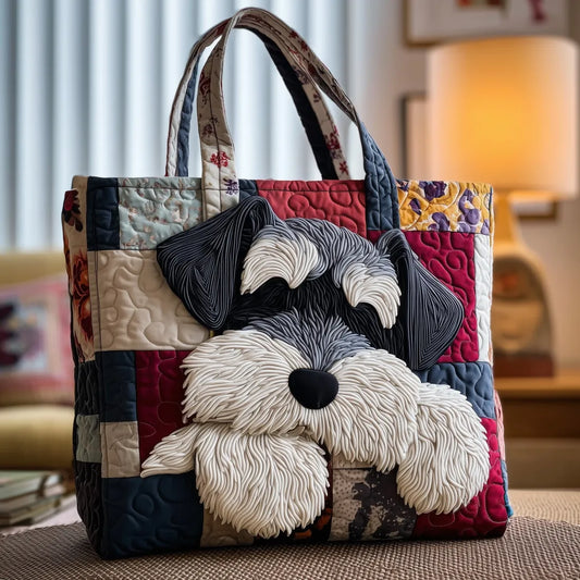 Bolso acolchado con schnauzer