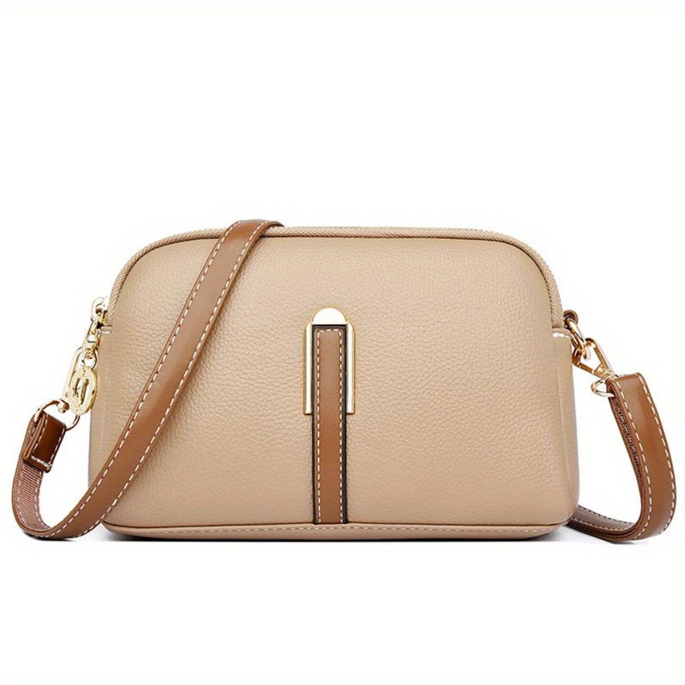 Bolsa de hombro con textura litchi