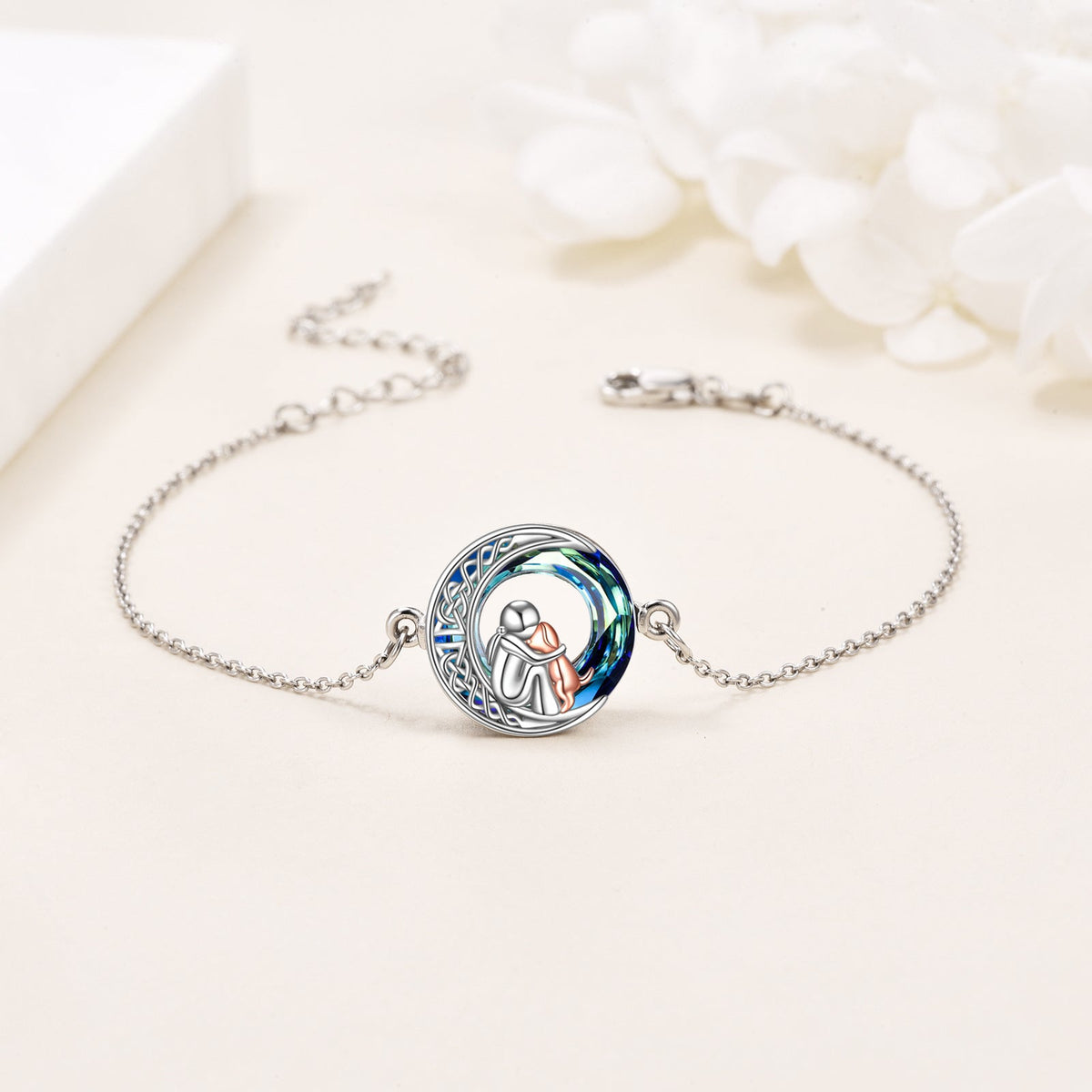 Pulsera ajustable con encanto de perro