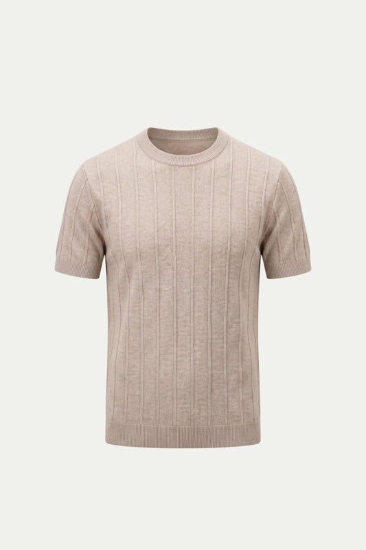 Aurelio T-Shirt Beige | Elegant Essential Tee