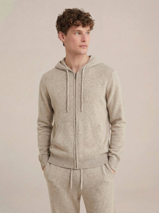Noreli Signature Set Beige | Hooded Knit Set