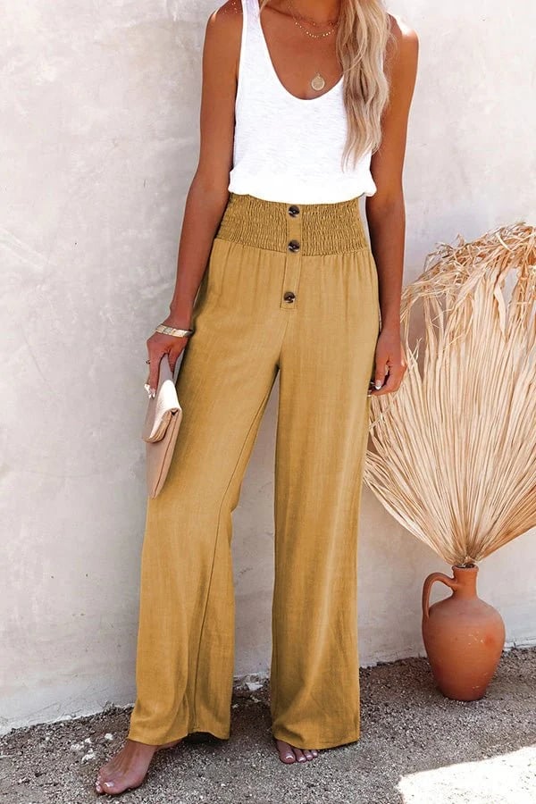 Pantalón holgado de cintura alta