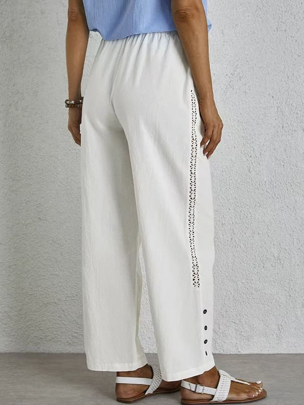 Pantalón relajado con botones