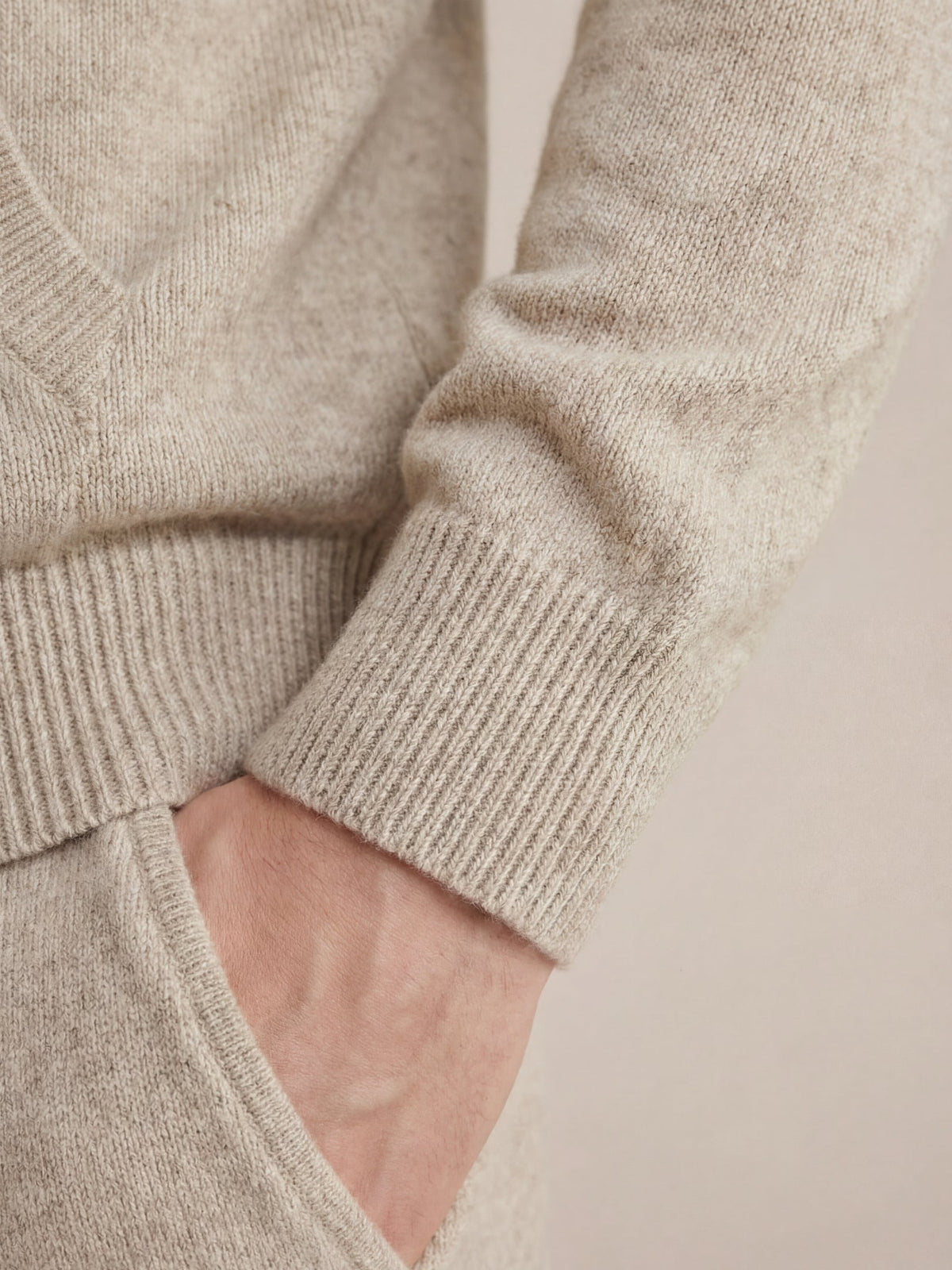 Noreli Signature Set Beige | Hooded Knit Set