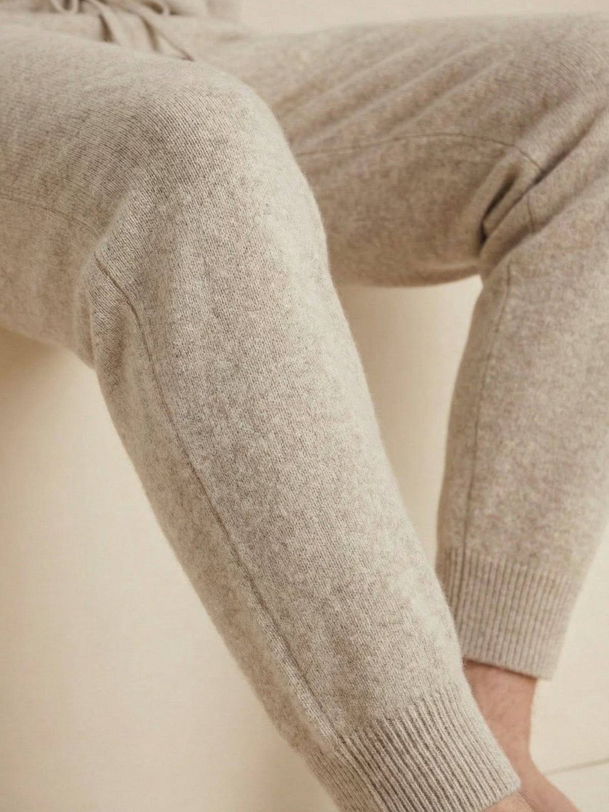 Noreli Signature Set Beige | Hooded Knit Set