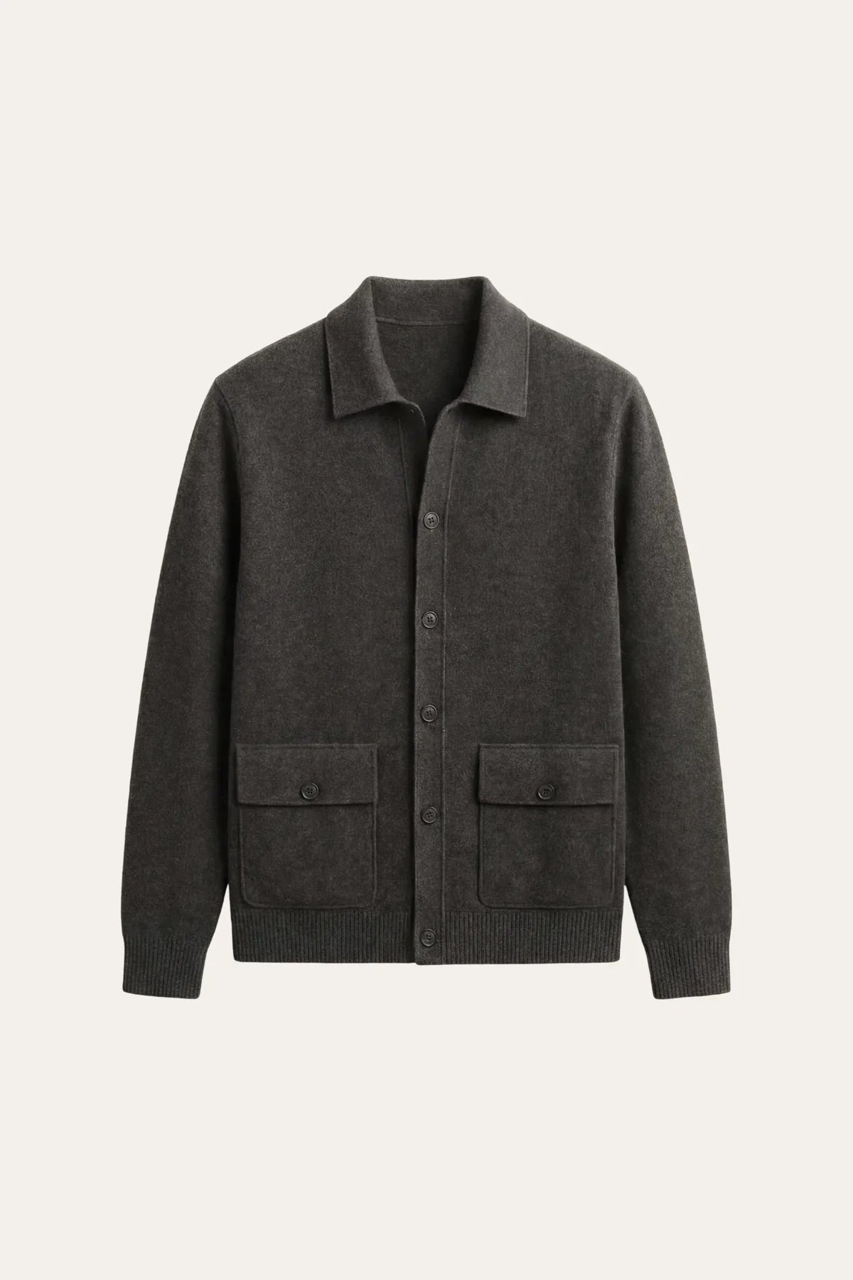 Miliano Cardigan Grey | Knit Cardigan with Chest Pockets