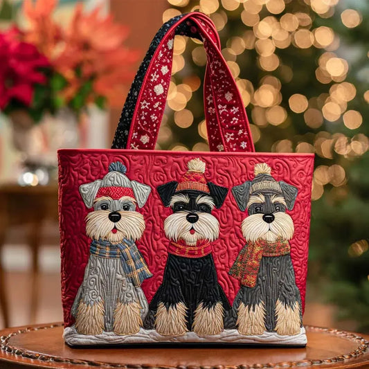 Bolso acolchado con tres schnauzers