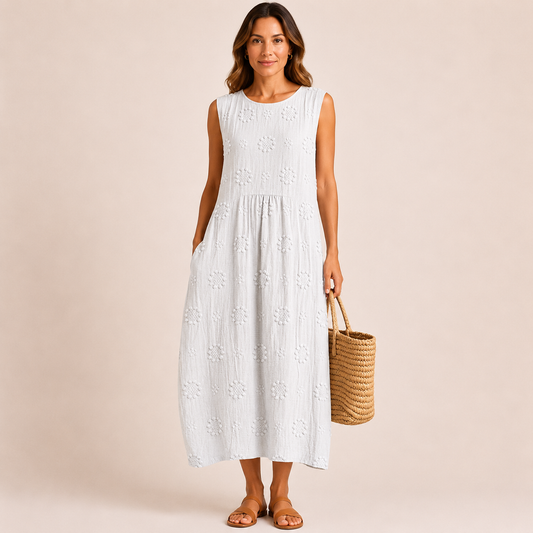 Vestido midi con estampado floral