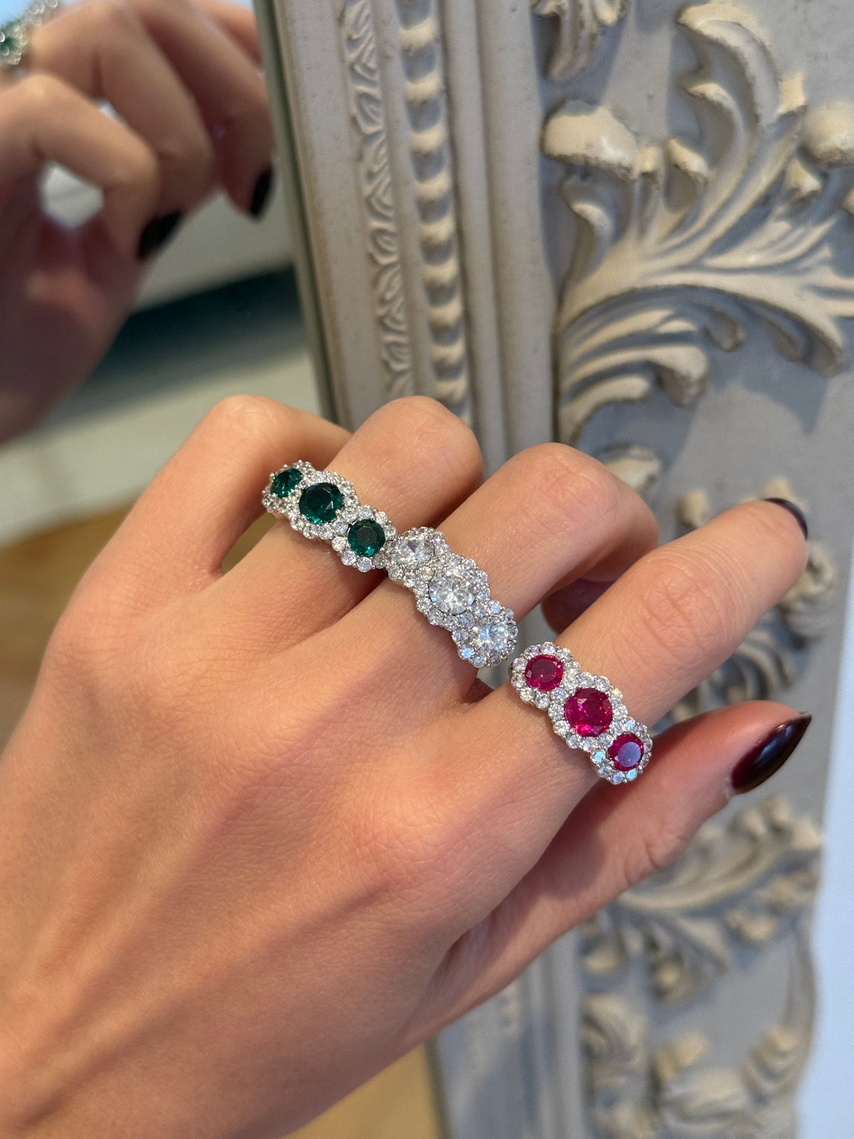 Anillo trilogía de piedras