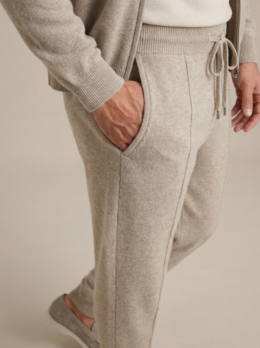 Norio Signature Set Beige | Two-Piece Knit Set