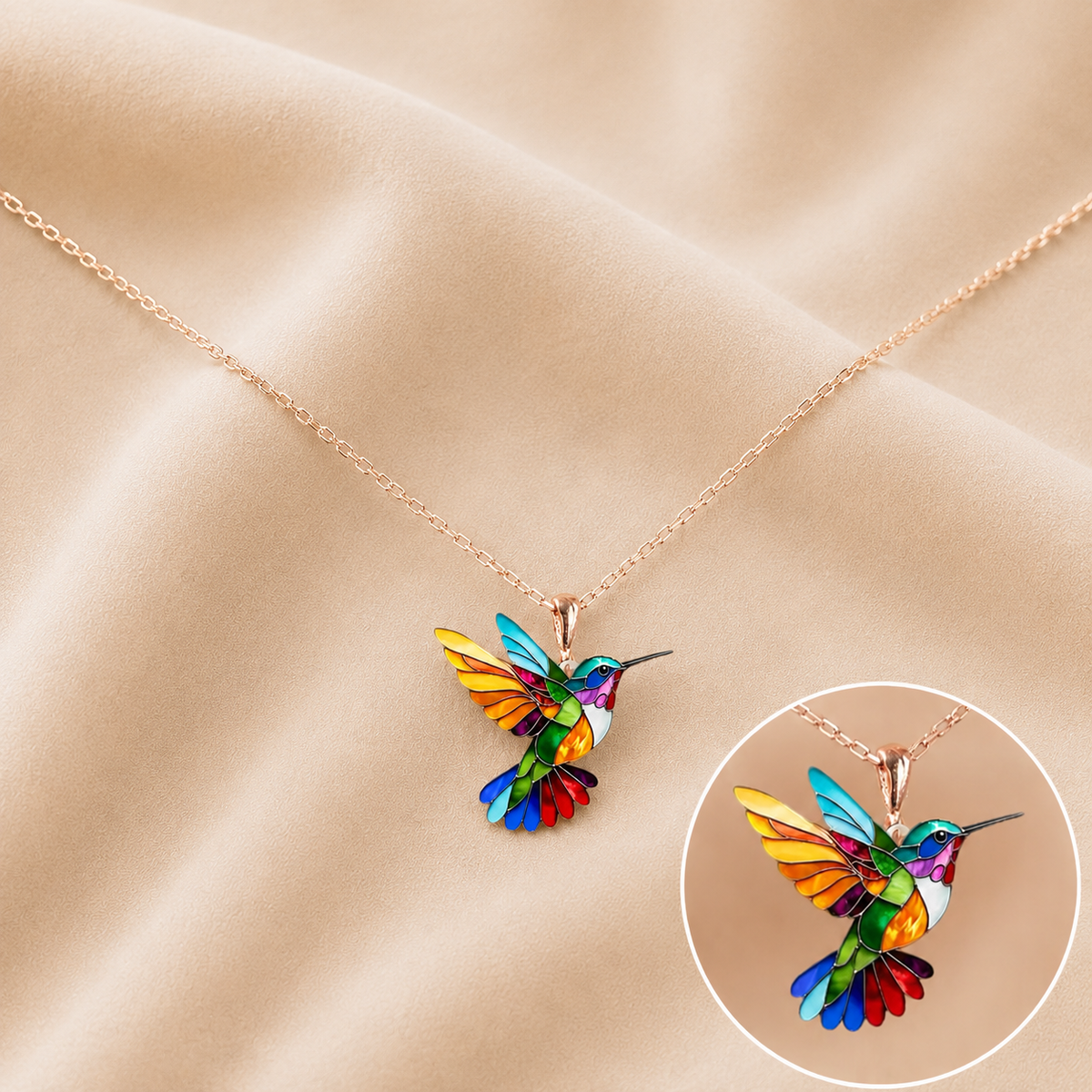 Collar de colibrí arcoíris